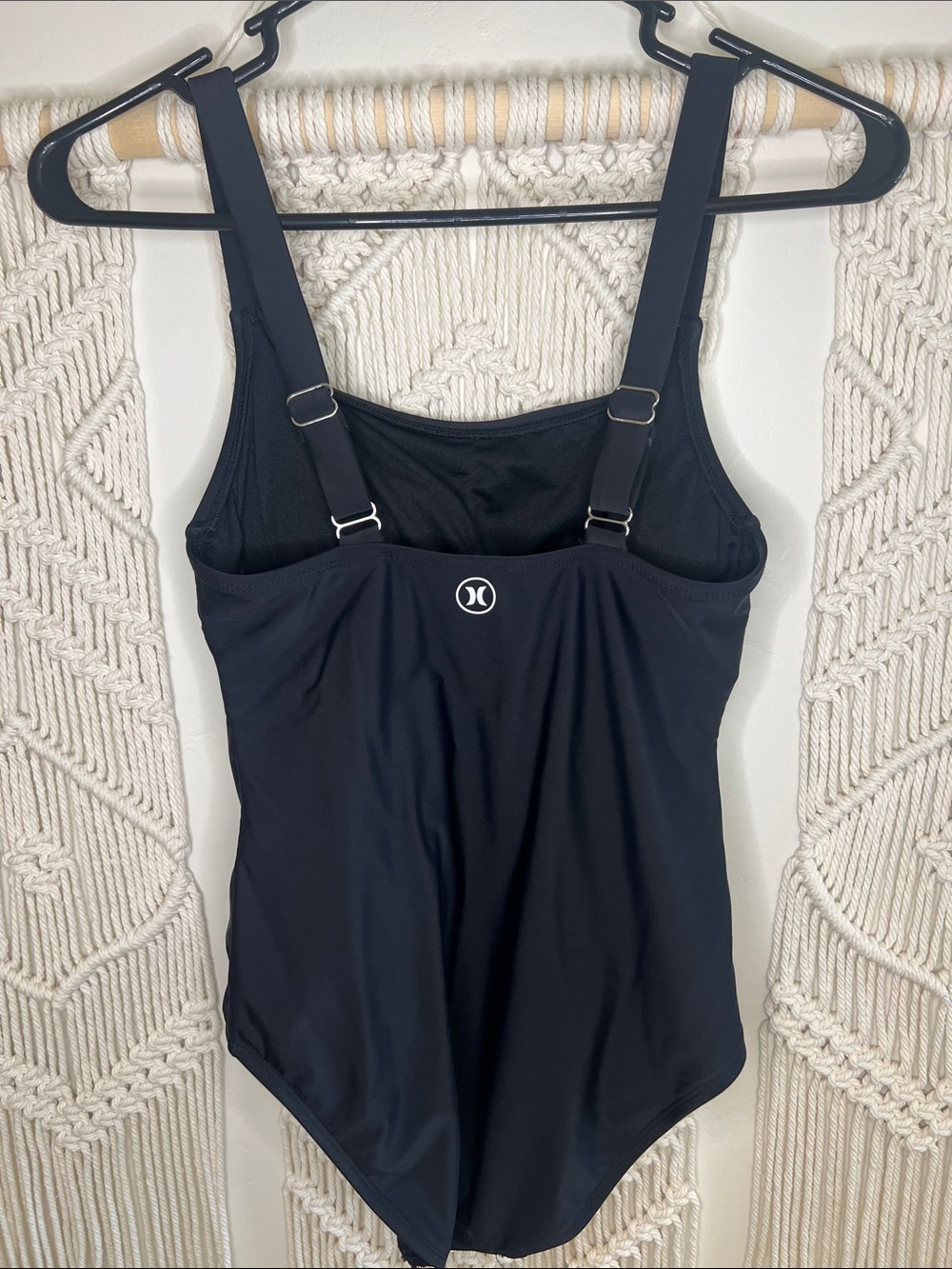 Hurley Black One-Piece Swimwear with White Logo